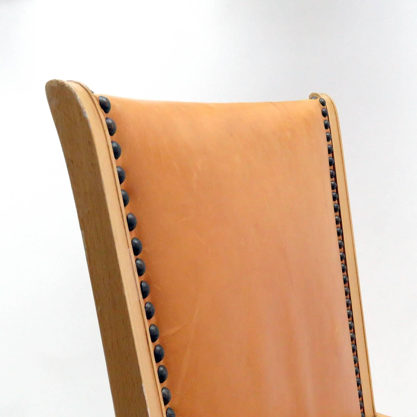 Swedish Highback Leather Chair 3
