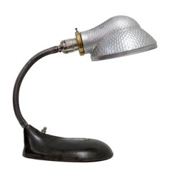 Industrial Table Lamp with Mercury Glass Shade