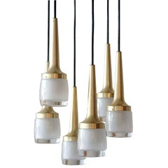 Six-Light Hanging Fixture by Staff of Germany 9