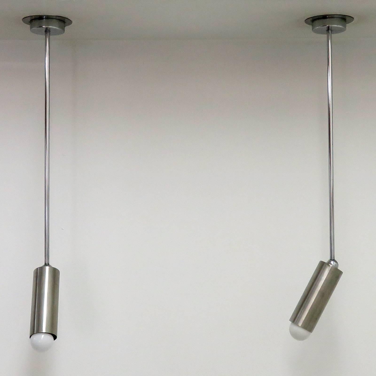 Mid-Century Modern Pair of French Longstem Lights by Parscot