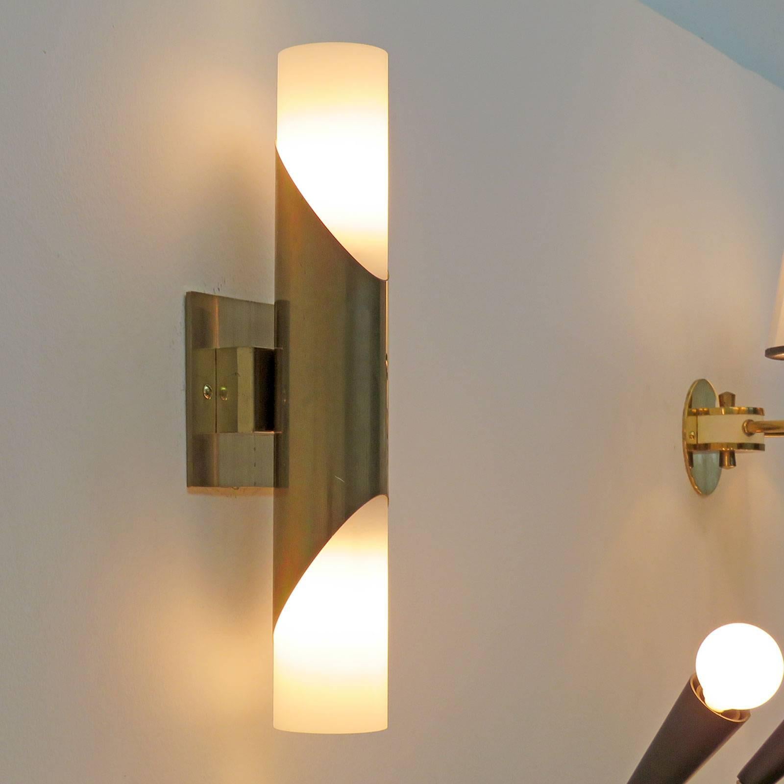 Brass Pair of Wall Lights by Neuhaus Leuchten