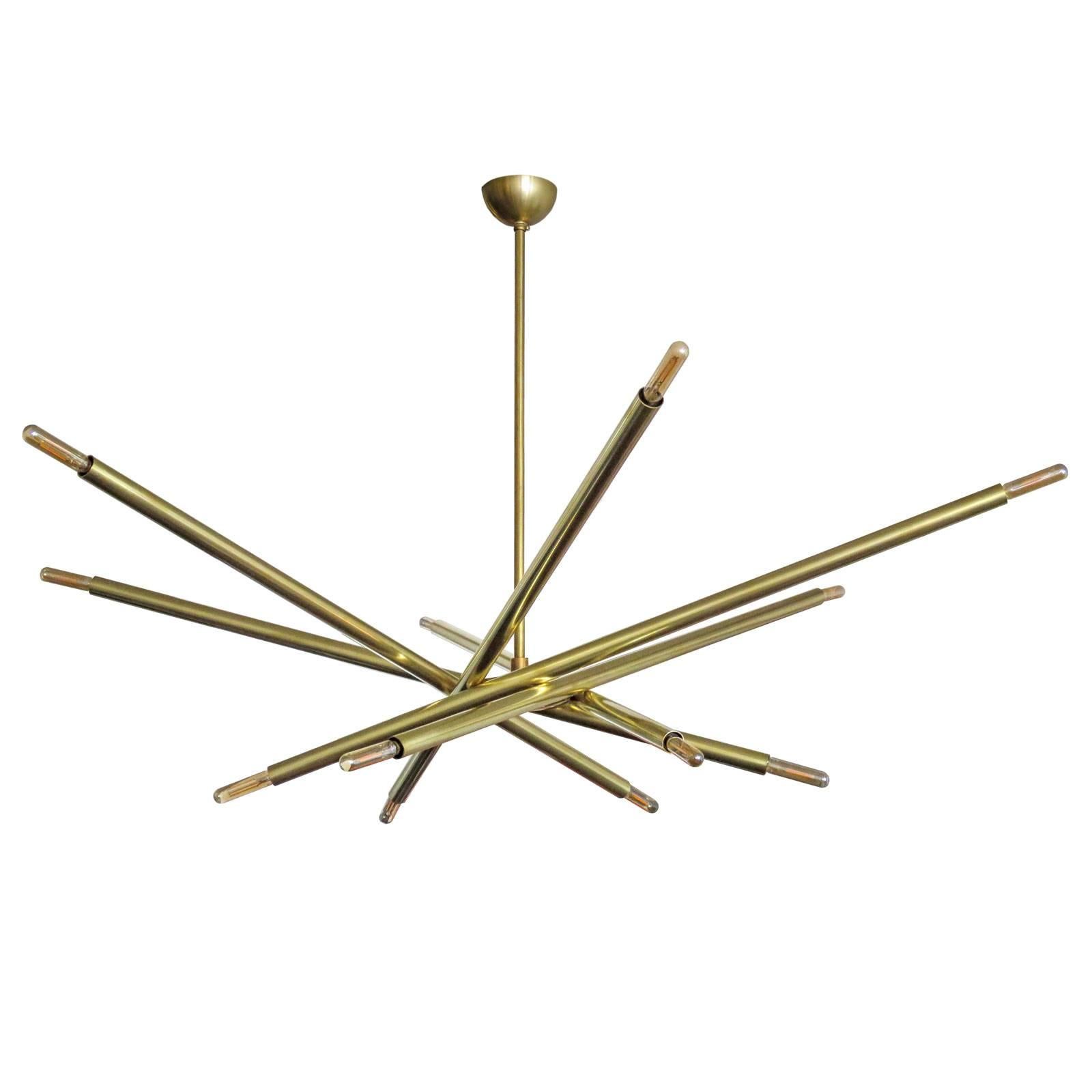 Brass Spiral AS-6 Chandelier by Gallery L7