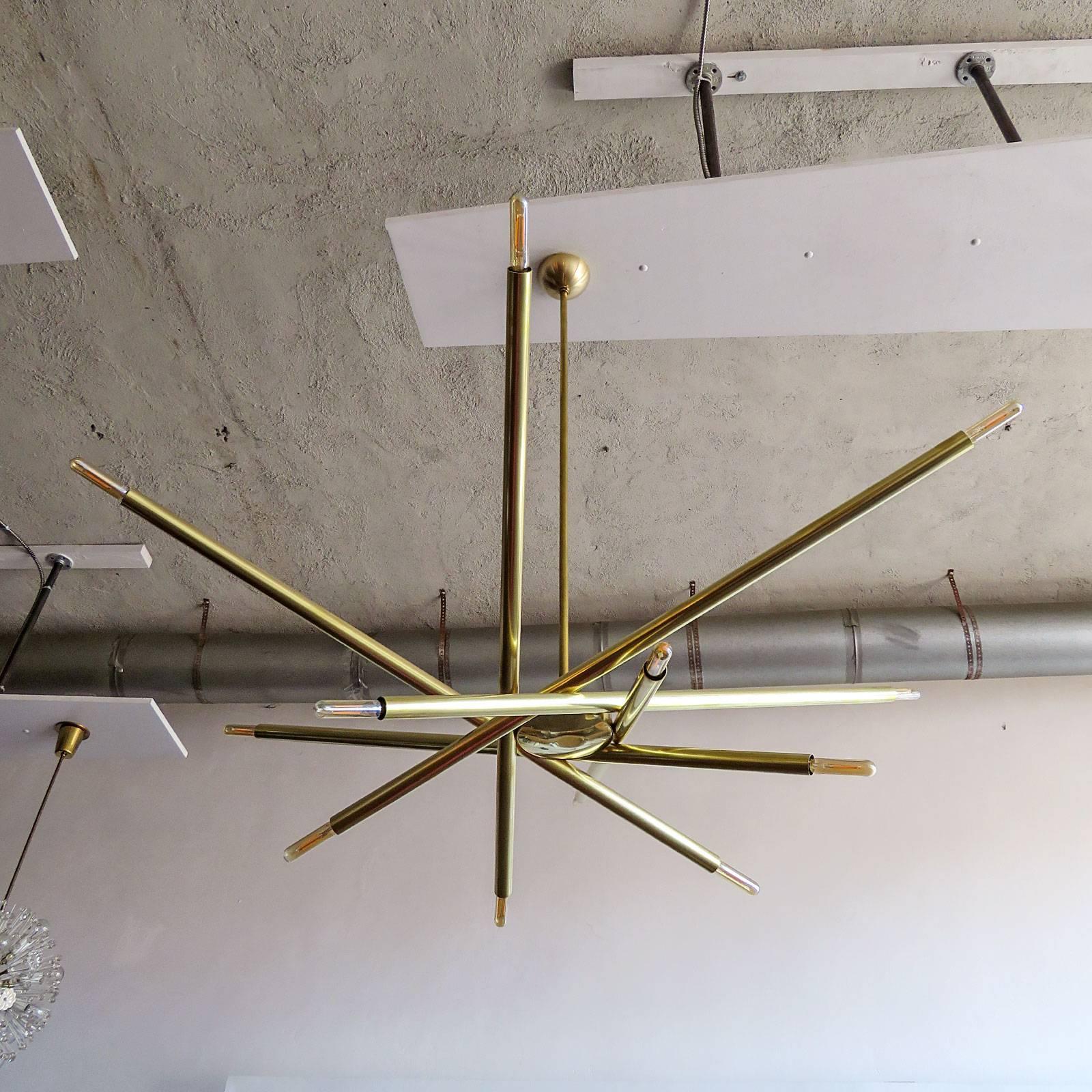 Brass Spiral AS-6 Chandelier by Gallery L7 In New Condition In Los Angeles, CA