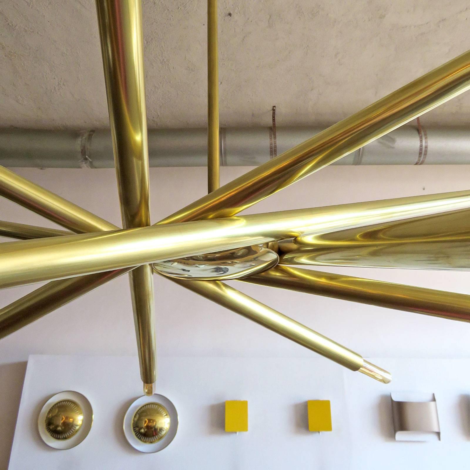 Contemporary Brass Spiral AS-6 Chandelier by Gallery L7