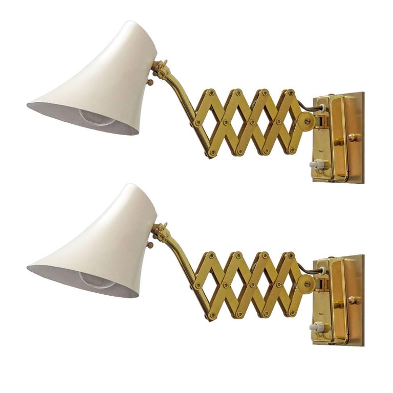 French Scissor Wall Lamps at 1stDibs