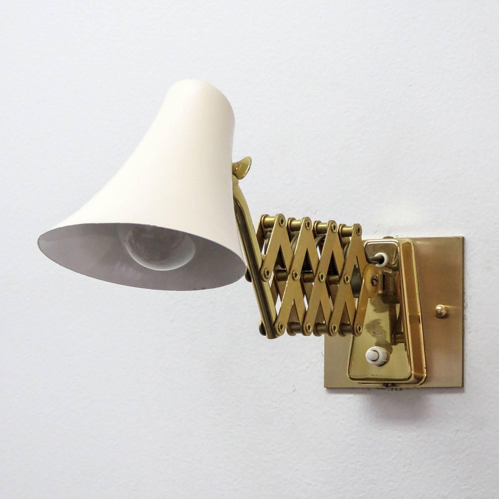 Mid-Century Modern French Scissor Wall Lamps