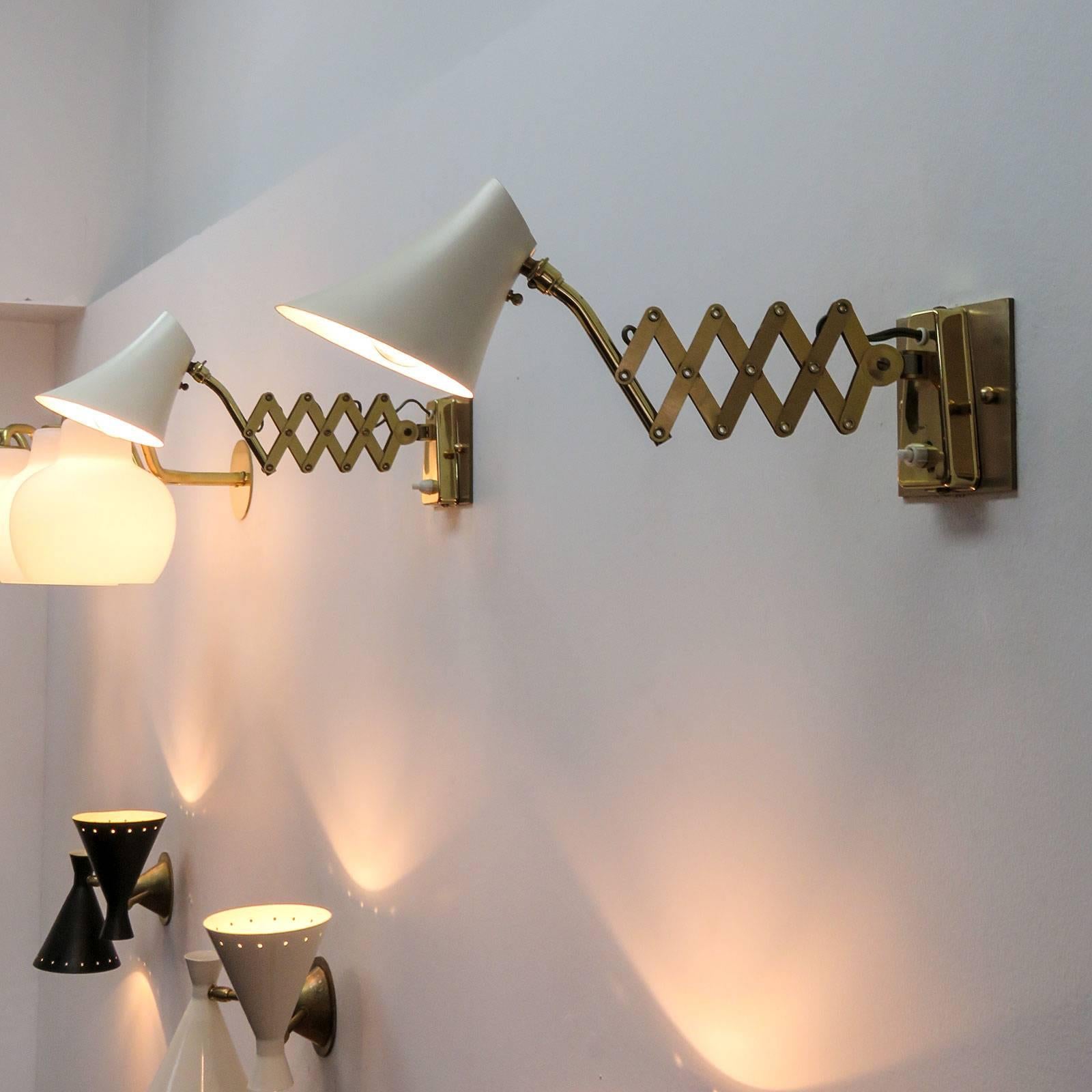 French Scissor Wall Lamps 1