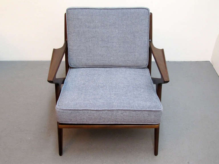 Mid-20th Century Pair of Selig Armchairs by Poul Jensen