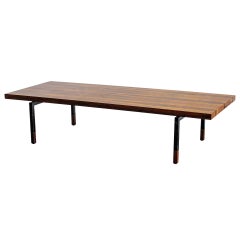 Danish Rosewood and Steel Coffee Table