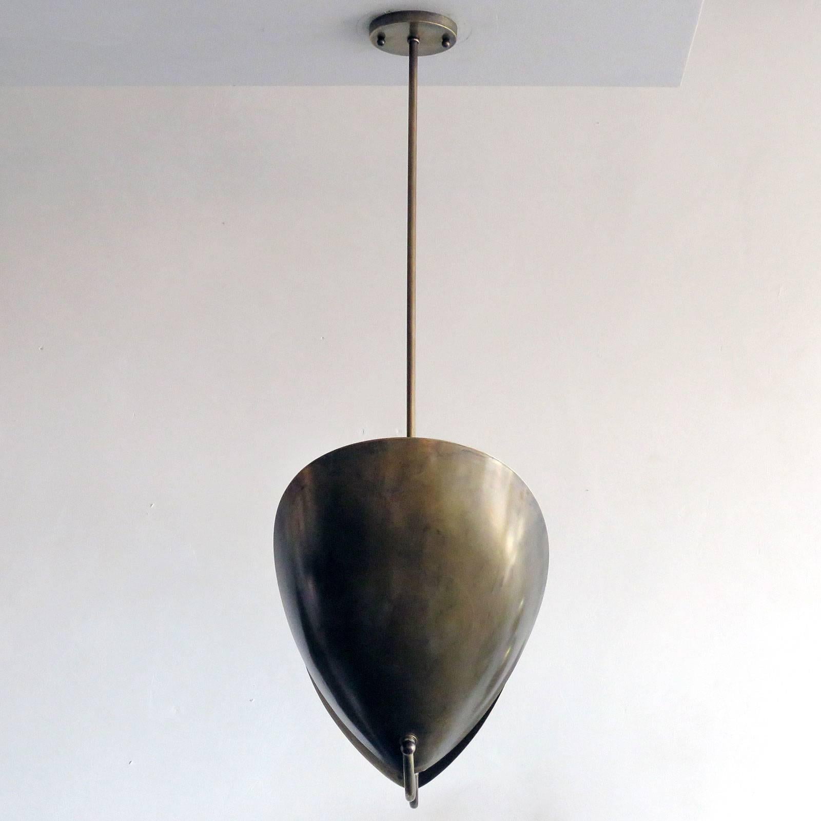 American Raw Brass Chandelier ‘Chiton-2’ by Gallery L7