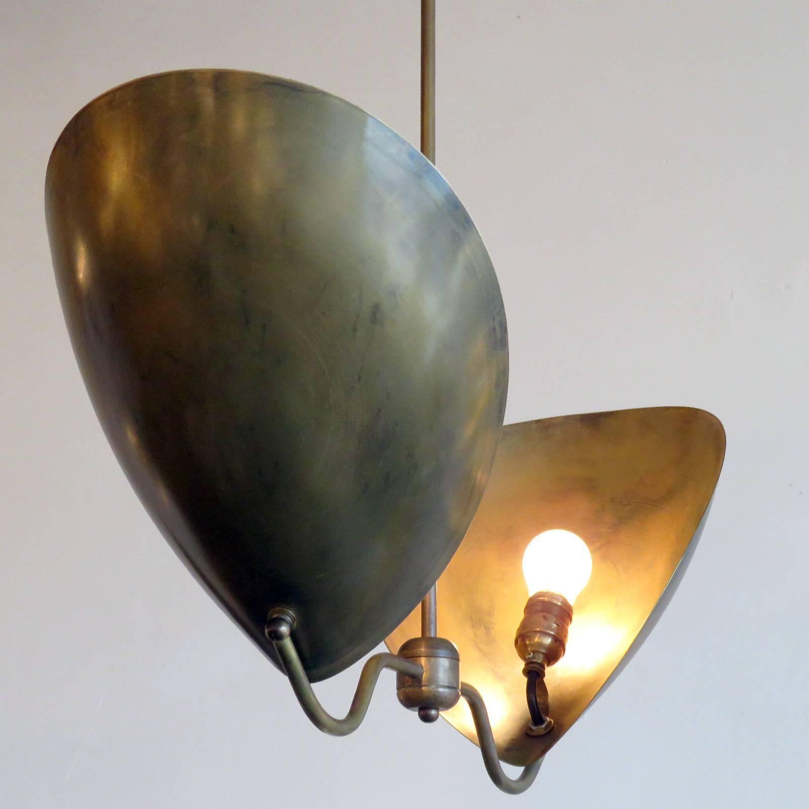 Raw Brass Chandelier ‘Chiton-2’ by Gallery L7 2