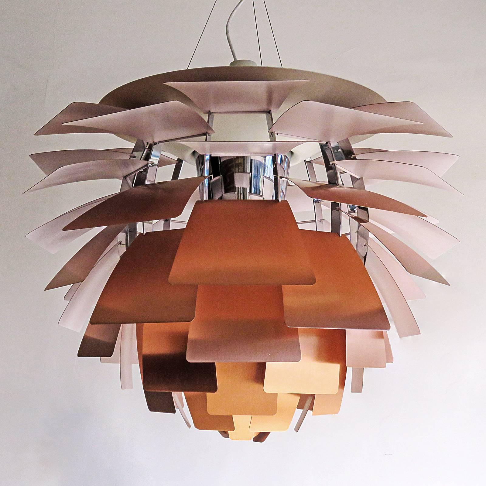 Mid-Century Modern Large PH Artichoke Copper Lamp by Poul Henningsen