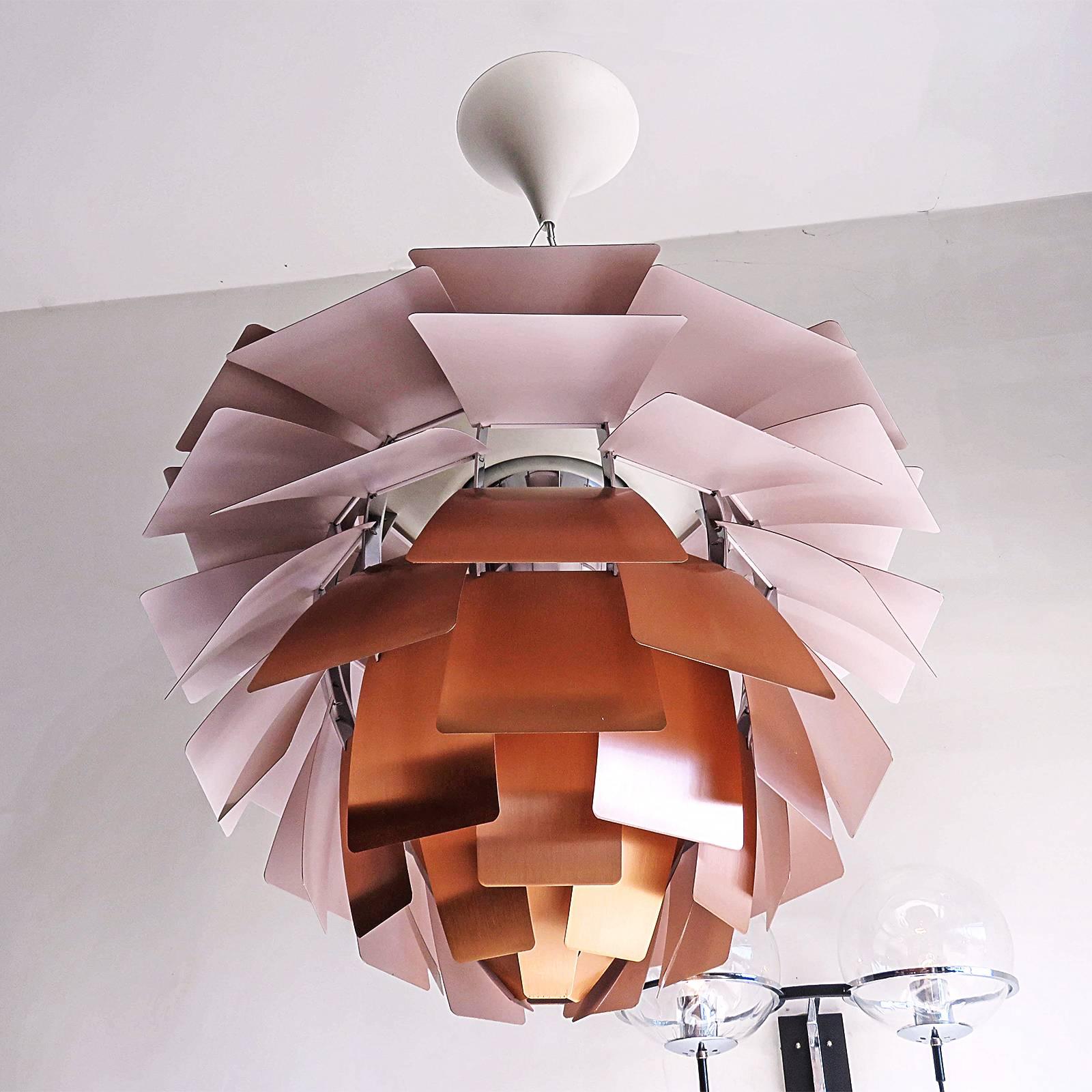 Danish Large PH Artichoke Copper Lamp by Poul Henningsen