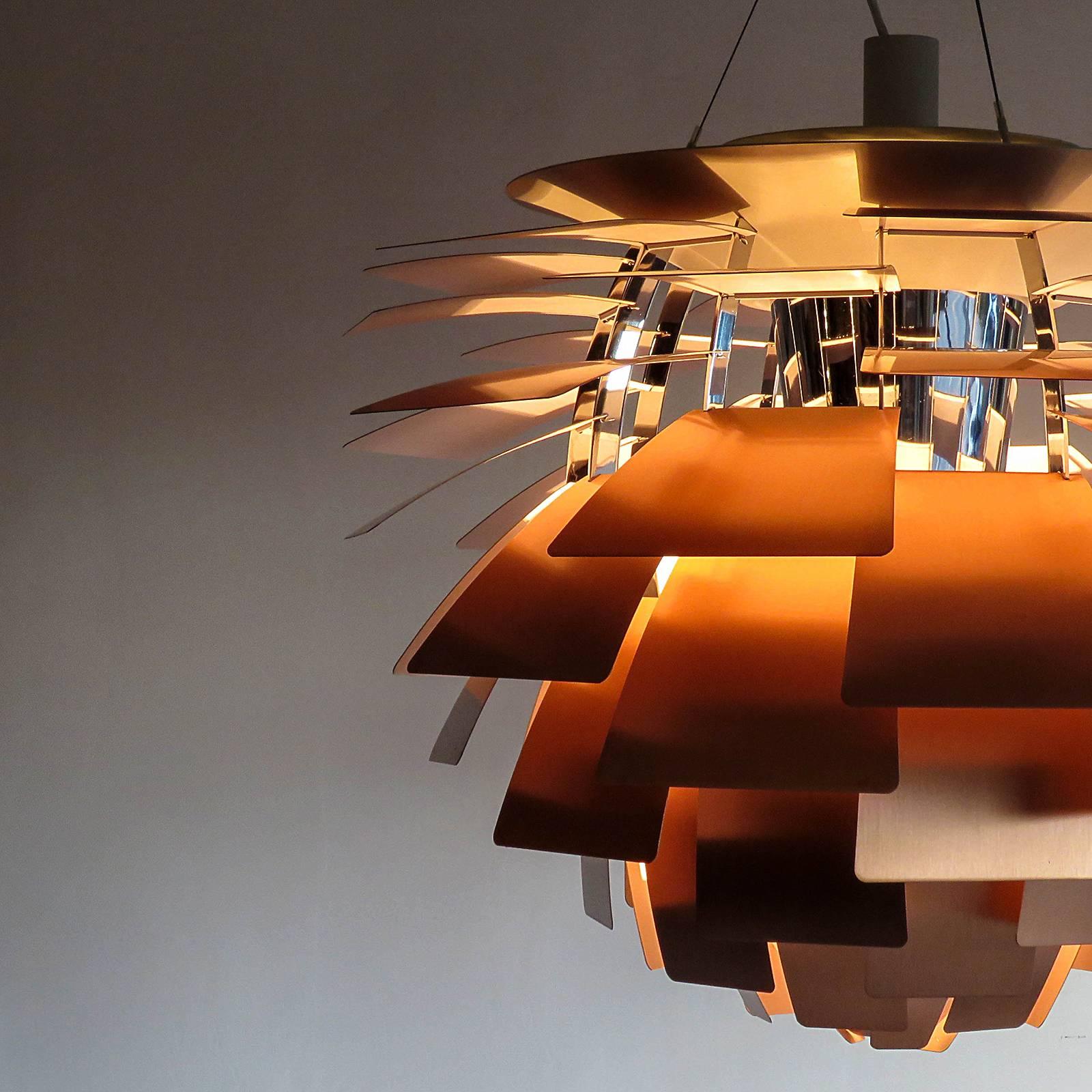 Metal Large PH Artichoke Copper Lamp by Poul Henningsen