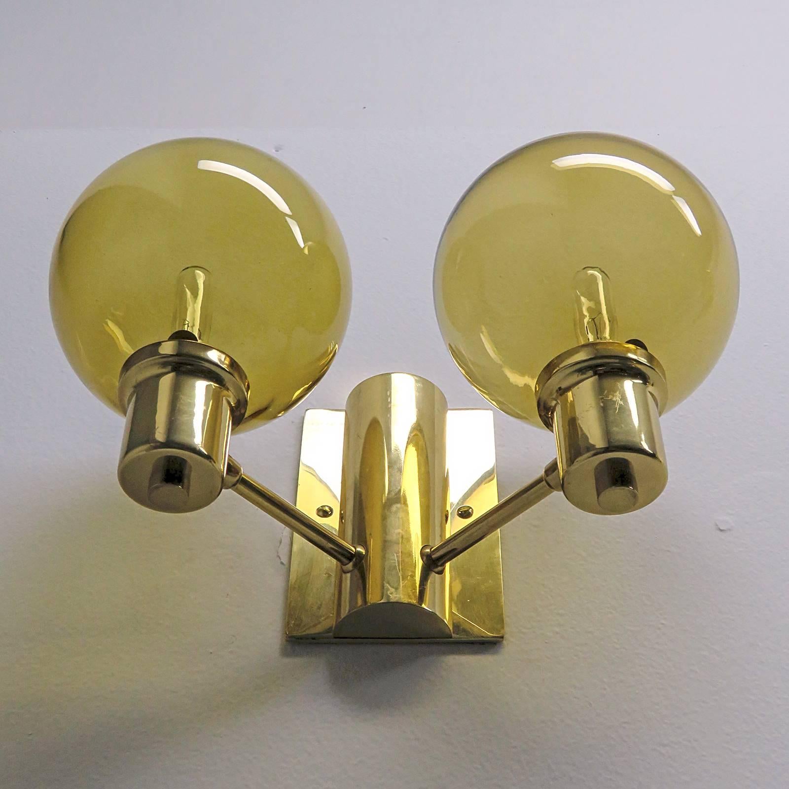 Mid-20th Century Double Arm Wall Lights by Hans Agne Jakobsen, 1950