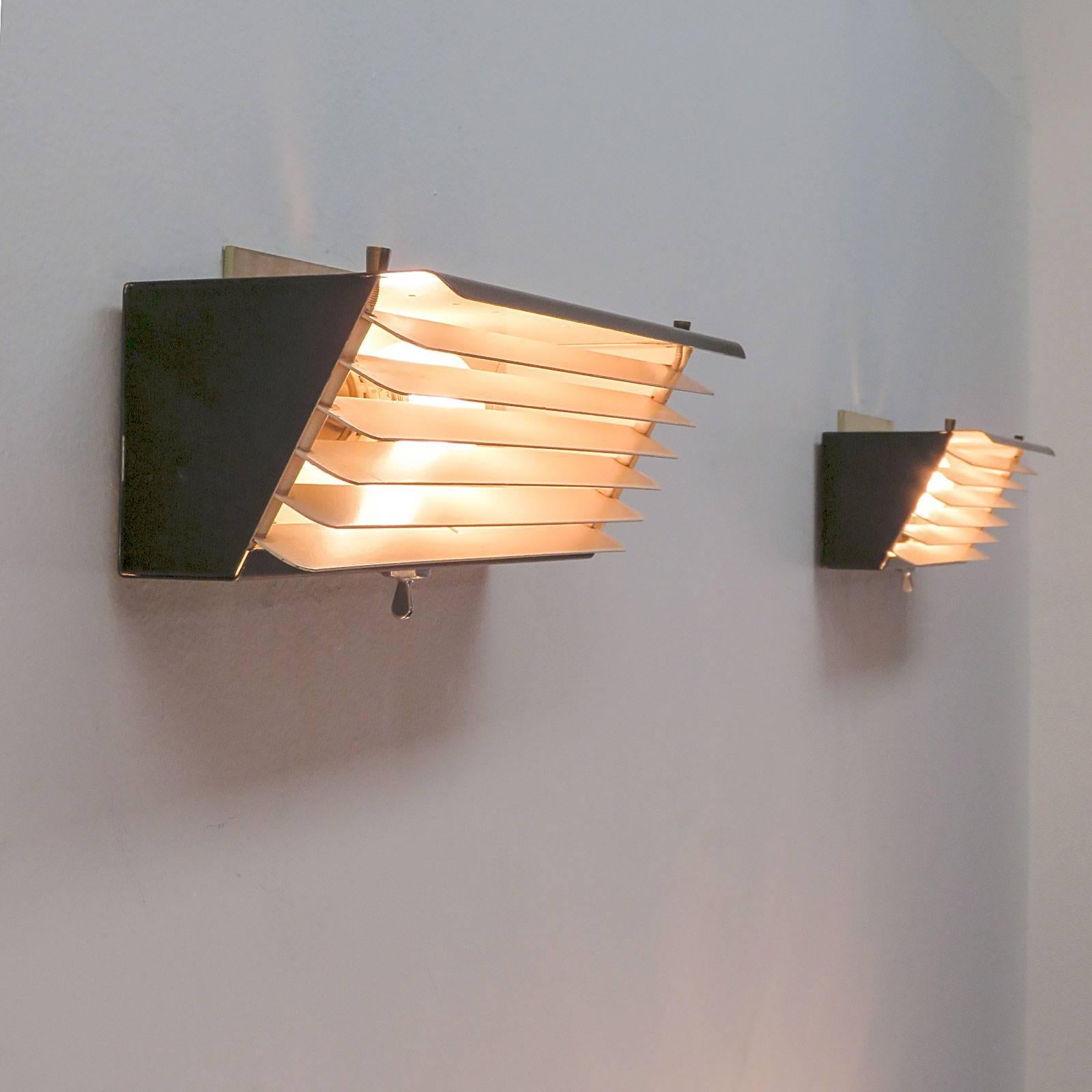 Jacques Biny for Luminalite Edition Model '212' Wall Lights 1