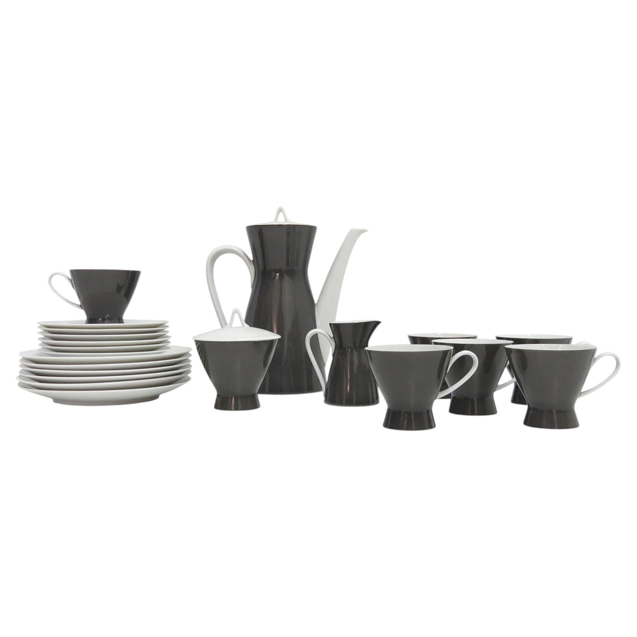 Raymond Loewy After Dinner Coffee Set for "Rosenthal 2000", 1961 For Sale