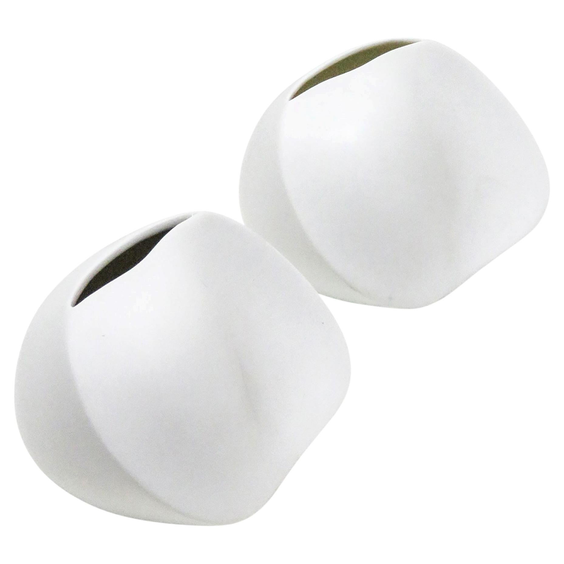 Pair of Uta Feyl Porcelain Vases for Rosenthal, 1983