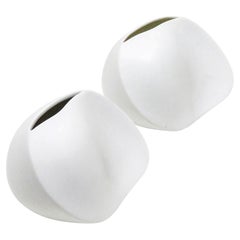 Par de jarrones de porcelana de Uta Feyl para Rosenthal, 1983