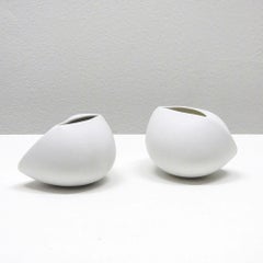 Par de jarrones de porcelana de Uta Feyl para Rosenthal, 1983