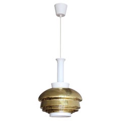 Brass Alvar Aalto A335B Pendant Light, Valaisinpaja Oy, 1952