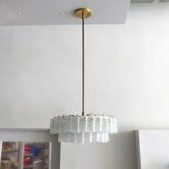 Ice Glass Chandelier by Doria, Germany, 1960