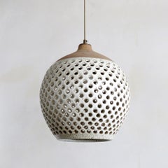 Lampada a sospensione in ceramica n. L51 di Heather Levine, gres cotto ad alta temperatura