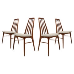 Set of 4 Niels Koefoed 'Eva' Dining Chairs in Teak & Wool