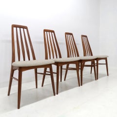 Set of 4 Niels Koefoed 'Eva' Dining Chairs in Teak & Wool