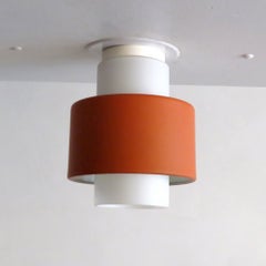 Luminaires géométriques encastrés de Philips en métal et verre opalin, 1960