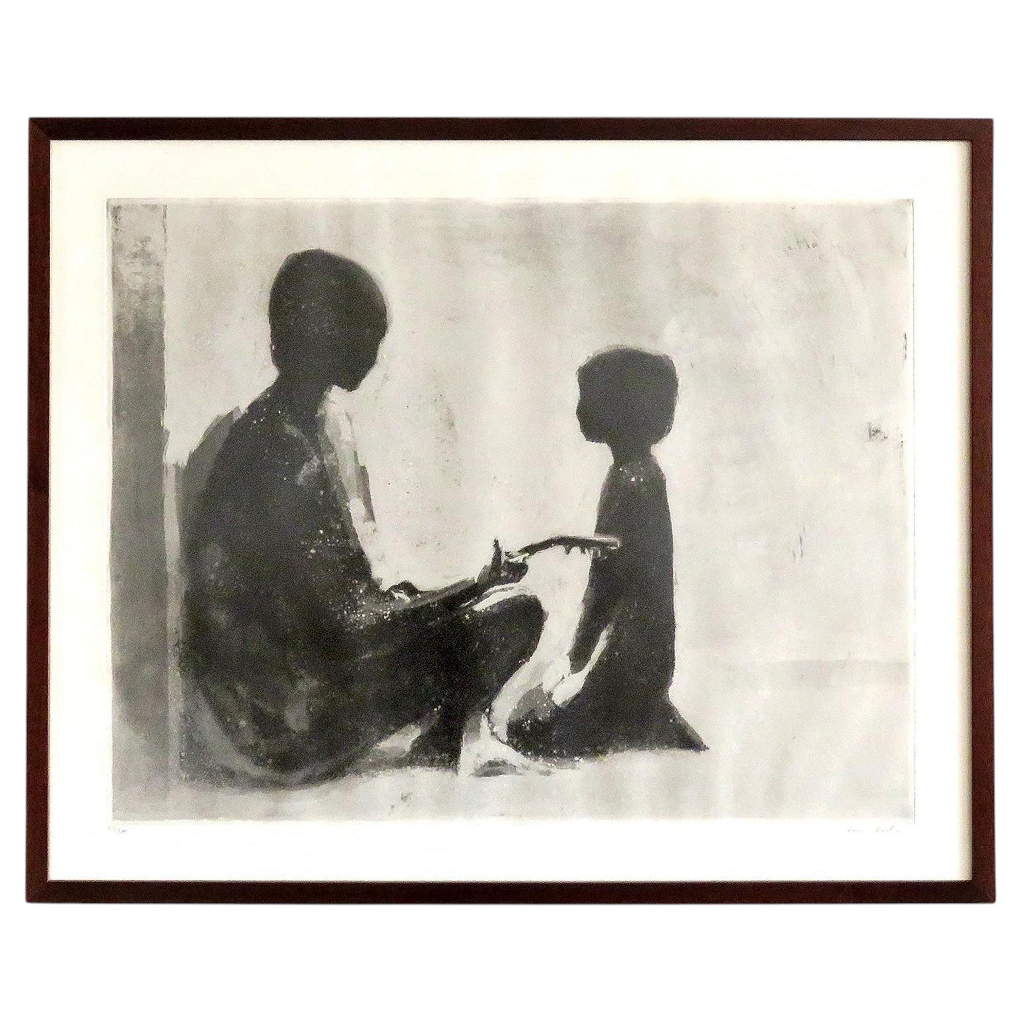 Louis Bastin 'Sans titre' Lithographie, signée, numérotée 24/260, 1970