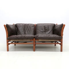 Midcentury Modern Leather Settee Model ‘Ilona’ by Arne Norell, 1960