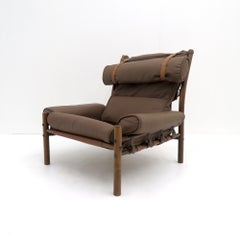 Scandinavian Modern Arne Norell 'Inca' Leather Chair, 1970