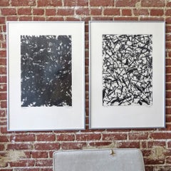 Günther Uecker, gerahmte Offset-Lithografie „Nägel und Fingerabdrücke“, 2000