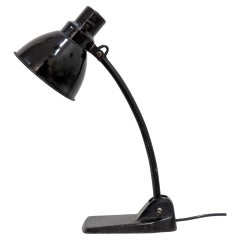 Black Enameled Bauhaus Table Lamp by Gebr. Jacobus, 1940