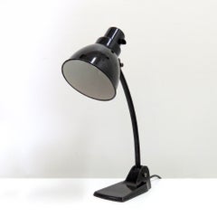 Black Enameled Bauhaus Table Lamp by Gebr. Jacobus, 1940