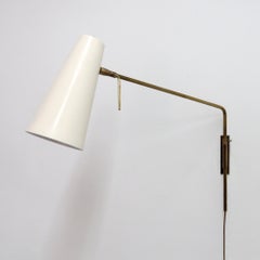 Adjustable 'Copa-2' Brass Swing Arm Wall Lights by Gallery L7
