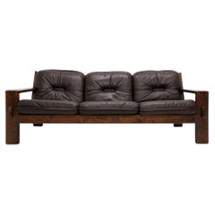 Skandinavisches modernes 3-Sitzer-Ledersofa „Bonanza“ von Esko Pajamies, 1970