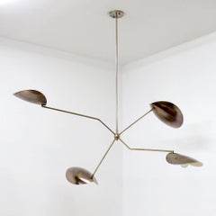 Handcrafted Aged Brass Chandelier 'Calder' by Gallery L7
