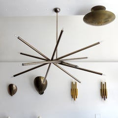 Large-Scale Handcrafted Brass Chandelier 'Spiral-48' by Gallery L7