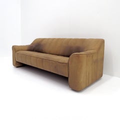 De Sede DS-44 Buffalo Leather 3-Seater Sofa, Switzerland, 1970s