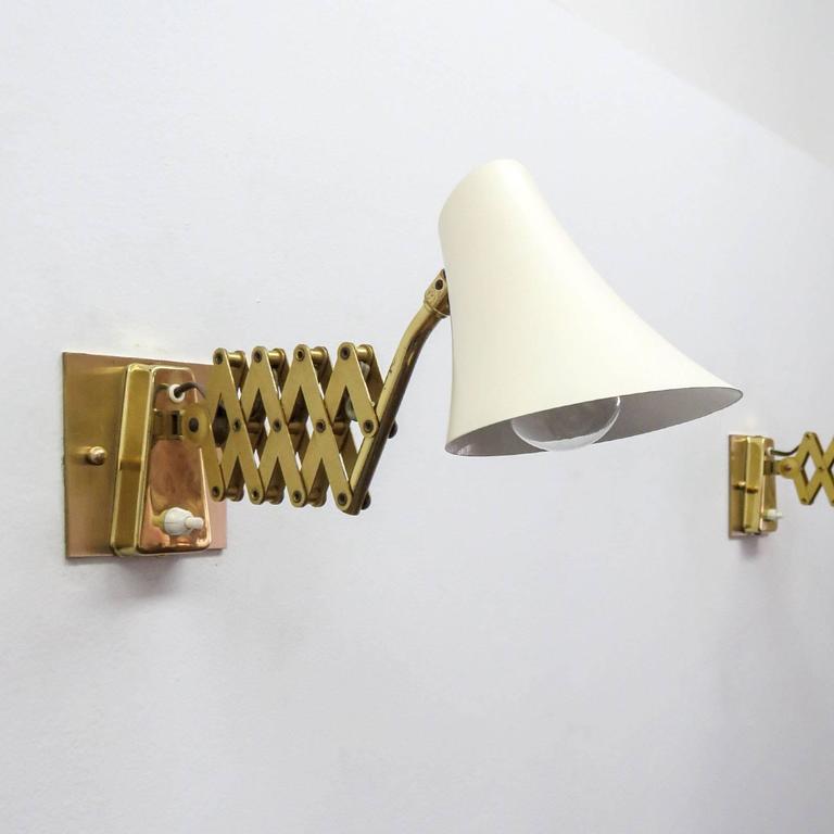 French Scissor Wall Lamps at 1stDibs
