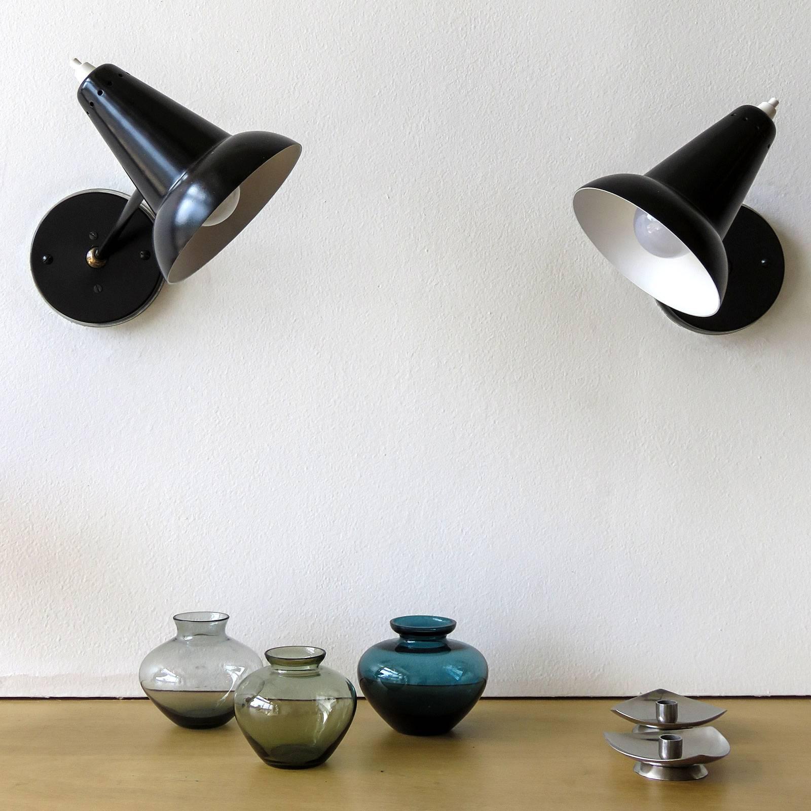 Mid-Century Modern Two French Wall Lights