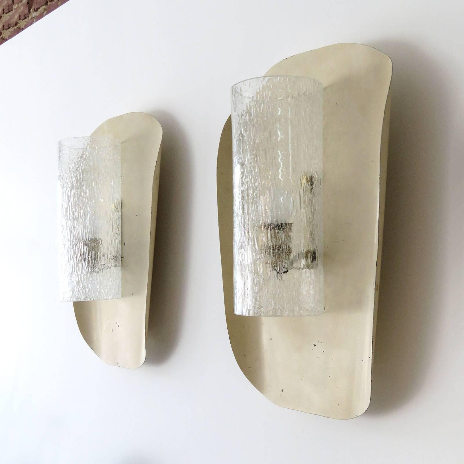 Mid-Century Modern Pair of Large French Wall Lights