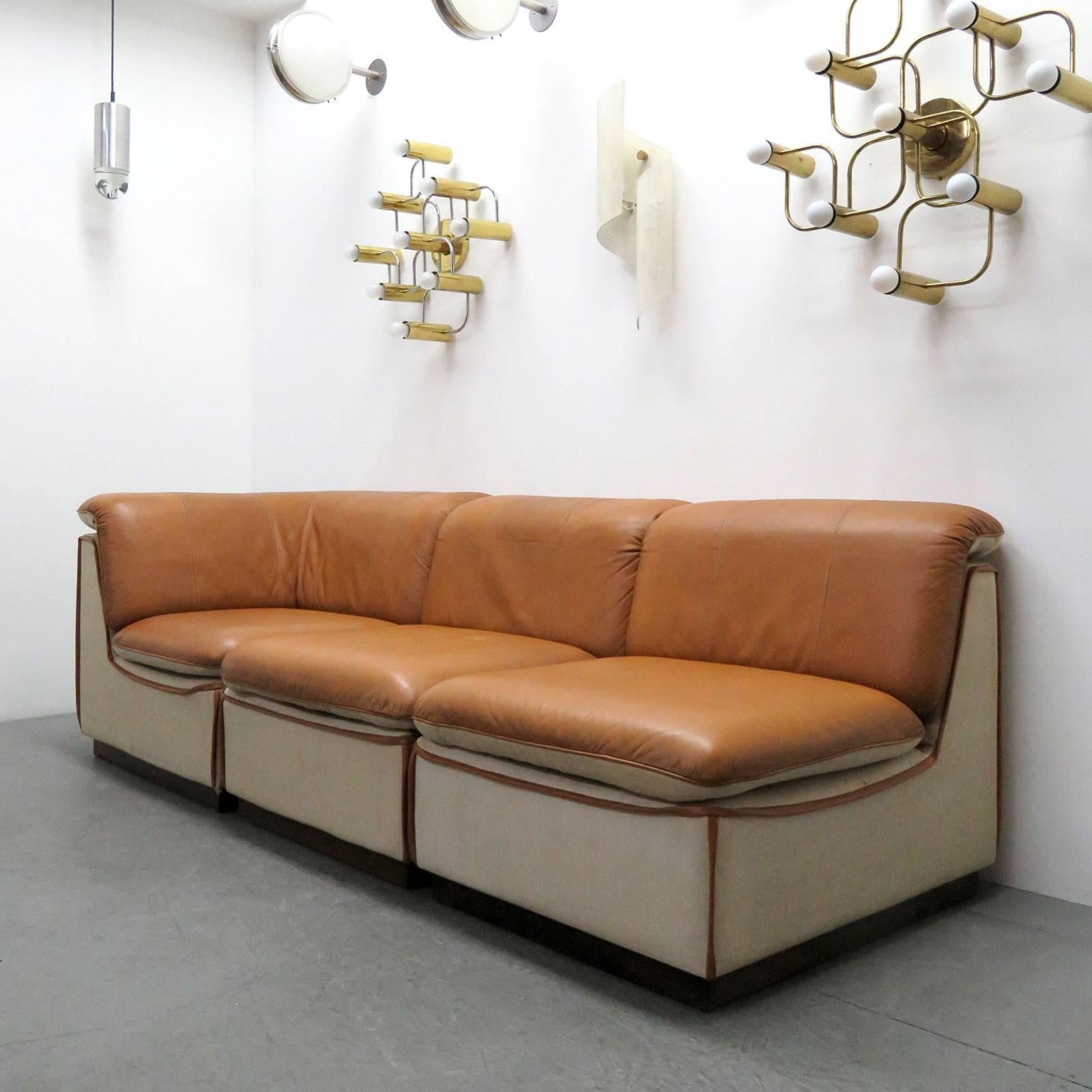 Scandinavian Modern Finnish Modular Leather Sofa