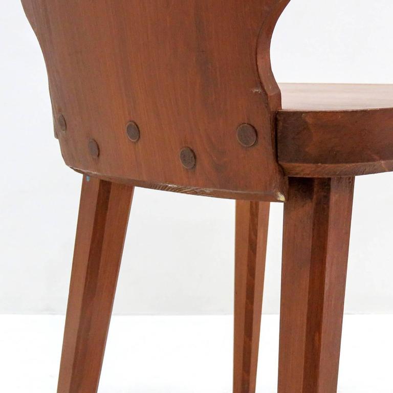 Set of Four Rustic Wooden Chairs For Sale at 1stDibs rustic wood chairs