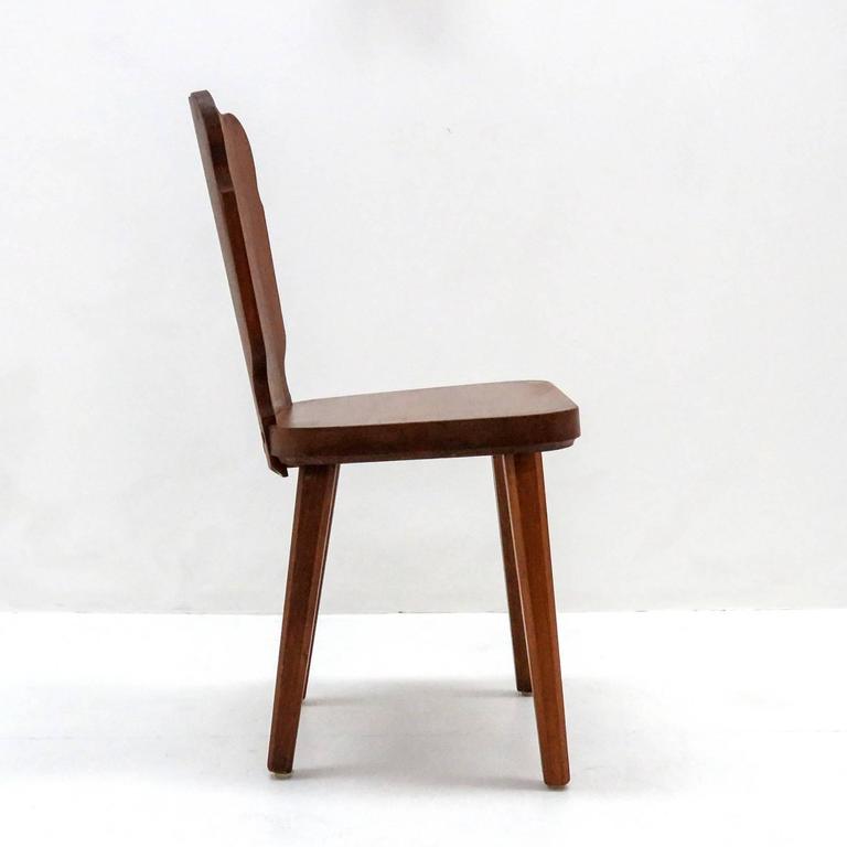 Set of Four Rustic Wooden Chairs For Sale at 1stDibs rustic wood chairs