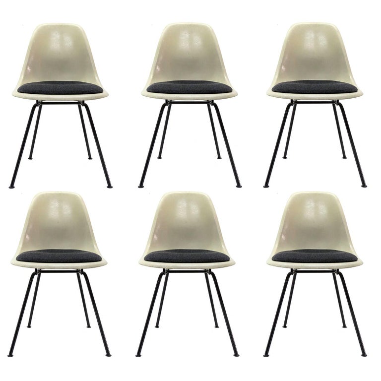 Set Of Six Eames Dsx Dining Chairs For Herman Miller For Sale At