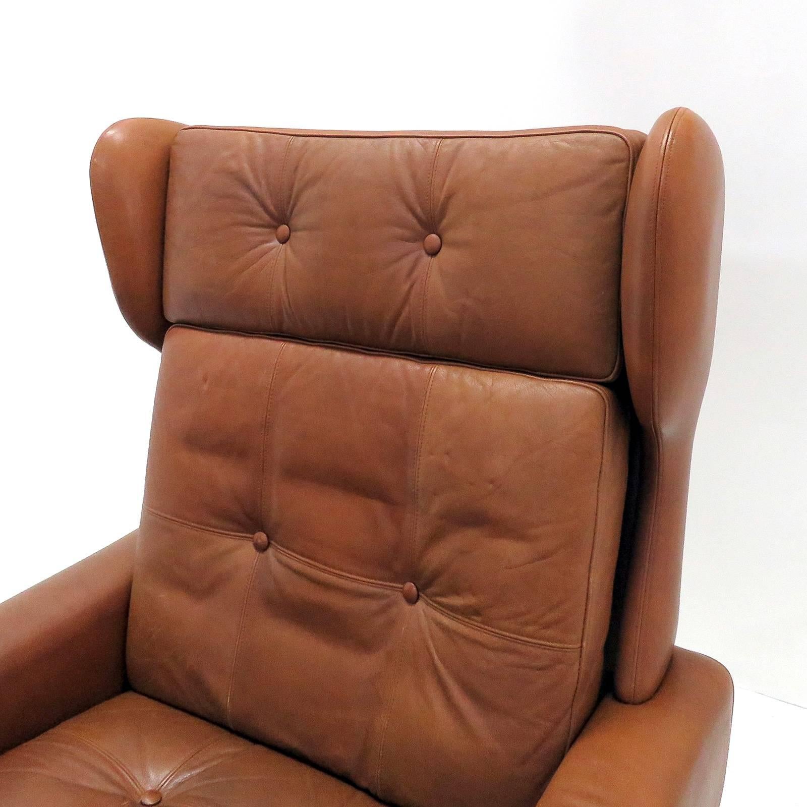 Stained Svend Skipper Wingback Lounge Chair