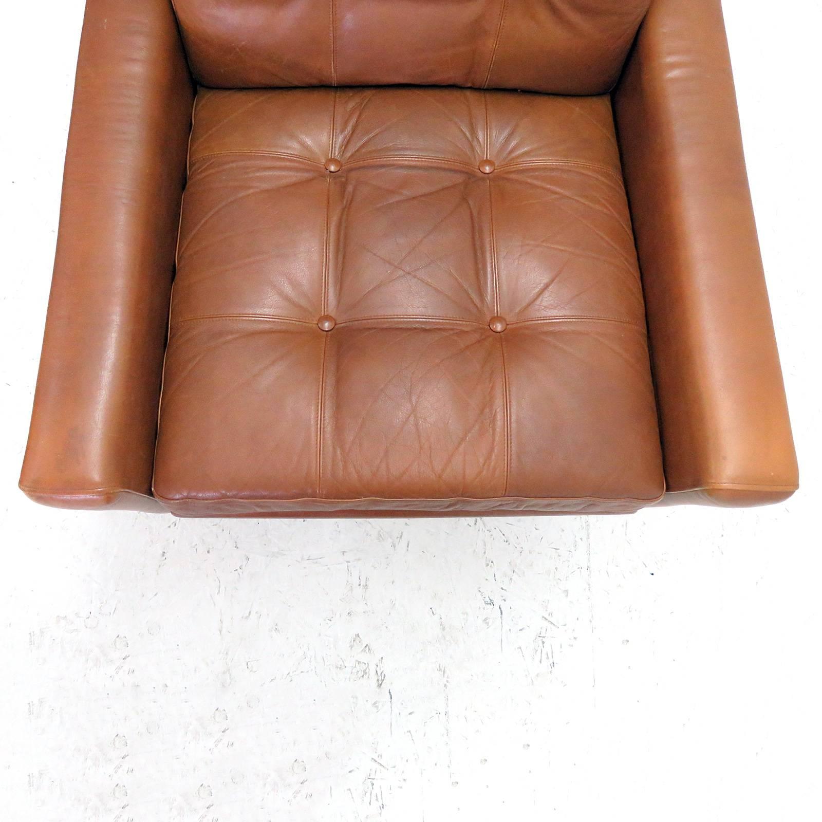 Leather Svend Skipper Wingback Lounge Chair